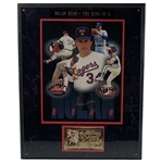 Nolan Ryan Signed The King of K Framed Baseball Memorabilia with 23K Gold Foil Stamp JSA ALOA
