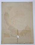c.1910 Gleneagles Scotland Fore! Artist Harry Rountree Caledonian Railway Golf Lithograph Poster