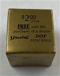 Spalding Dot Commemorative Moonball Golf Ball with Original Promotional Box
