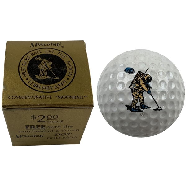 Spalding Dot Commemorative Moonball Golf Ball with Original Promotional Box
