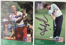 A Collection of Thirteen Signed 1991 and 1992 Pro Set Golf Cards JSA ALOA