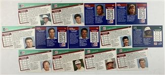 A Collection of Thirteen Signed 1991 and 1992 Pro Set Golf Cards JSA ALOA
