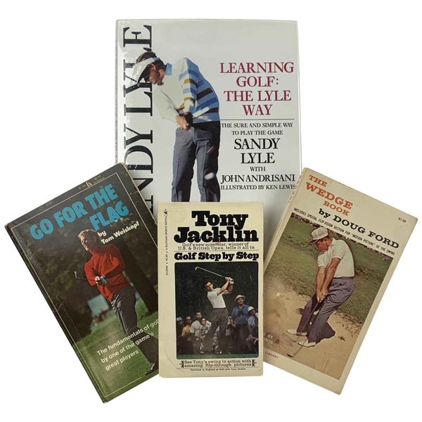 A Collection of Signed Golf Books by Sandy Lyle, Tony Jacklin, Tom Weiskopf, and Doug Ford JSA ALOA