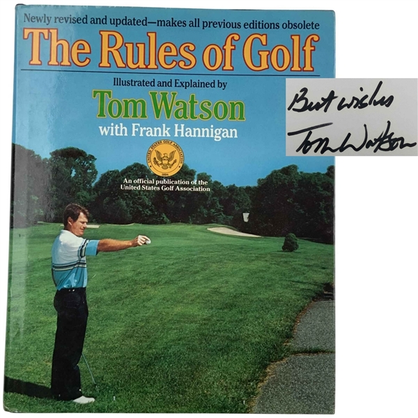 Tom Watson Signed The Rules of Golf. Times Books, 1988. First Edition JSA ALOA