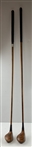 A Pair of Seymour Dunn Spliced Neck Hickory Shafted Golf Woods