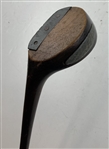 Early Left-Handed Spalding Spliced Neck Hickory Shaft Brassie Golf Club
