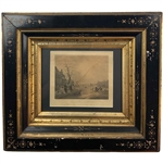 Isaac van Ostade, Dutch Winter Scene, Steel Engraving by Albert Henry Payne