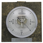 1969 Robert T. Jones III - President Of Country Club Of Pittsfield Barometer Plaque