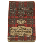 1926 Macgregor Rule & Scorebook Red Tartan Booklet