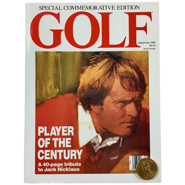 Jack Nicklaus Player of the Century Commemorative Golf Magazine and Medal Set