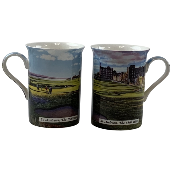 A Pair of Creative Tops St. Andrews The 18th Hole Fine Bone China Mugs
