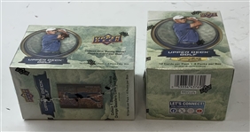A Pair of Factory Sealed 2024 Upper Deck Golf Blaster Boxes Featuring Tiger Woods