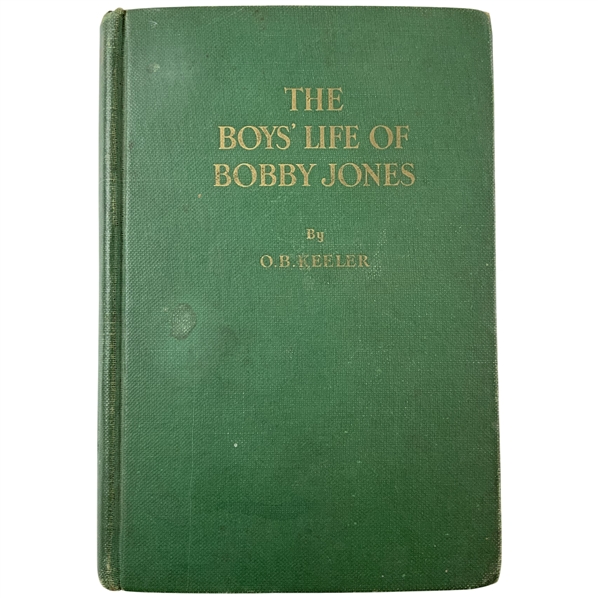 1931 The Boys Life of Bobby Jones by O.B. Keeler 1st Ed Book