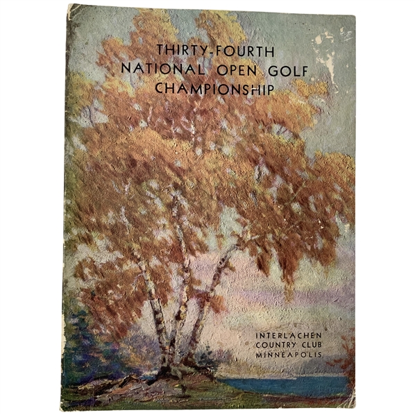 1930 US Open Championship at Interlachen CC Official Program - Bobby Jones Grand Slam!