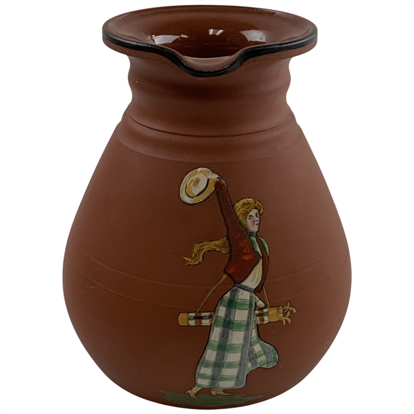 Wedgewood Kenlock Ware Pitcher w/ Early 1900’s Lady Golfer