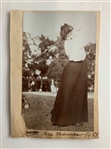 A Trio of Early 20th Century Sepia Toned Gelatin Silver Photographs of Mrs. Caroline  Manice Golfing
