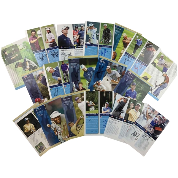 Rory, Watson, Norman, DJ & Many More Signed 2014 Open Program Profile Pages JSA ALOA