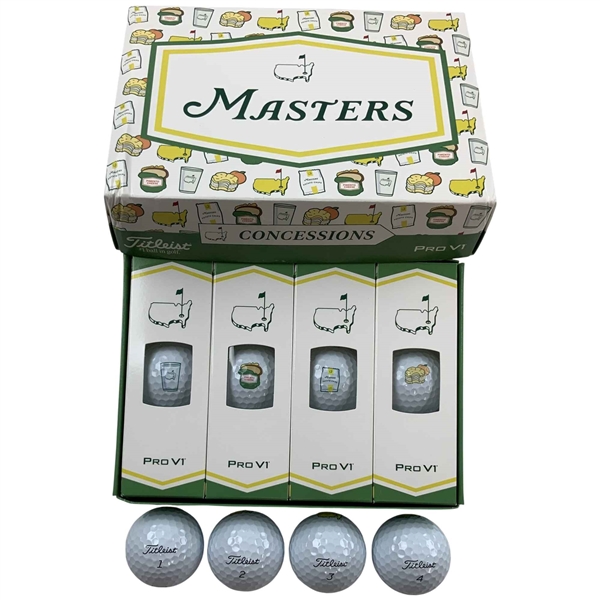 Set of Titleist Pro V1 Masters Concessions Commemorative Golf Balls