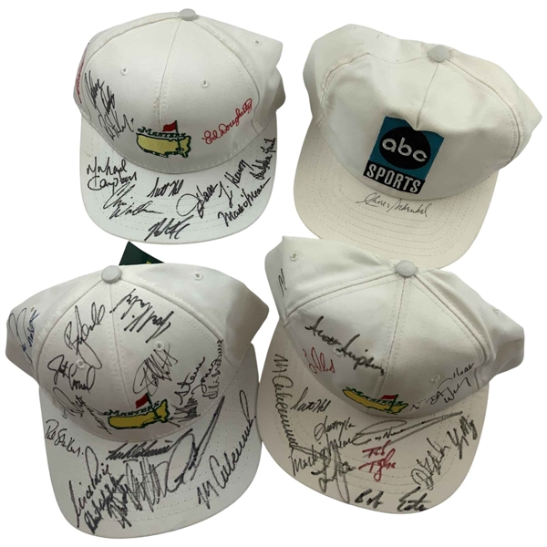 Collection of Four Signed Golf Hats Including Masters Tournament and ABC Sports JSA ALOA